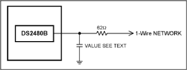 RC-фильтр между DS2480B и сетью 1-Wire.